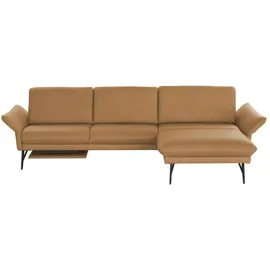 HIMOLLA Eckcouch Leder 2-Sitzer Gelb
