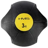 HMS Medizinball NKU03 Medizinball 3 kg schwarz mit Griffen (Packung) schwarz