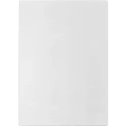 Teppich Kurzflor Unifarben Polyester Antirutsch Wohnzimmer Weiß Rechteckig 120x160 | Kadima Design