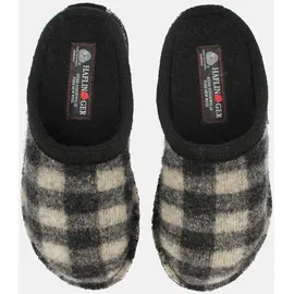 HAFLINGER Flair Plaid Pantoffeln Weiß 40