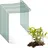 Novatool Strauchstütze halbrund 50 x 40 x 15 cm Grün