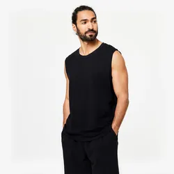 Tank Top Herren dehnbar - 500 schwarz, schwarz, XL