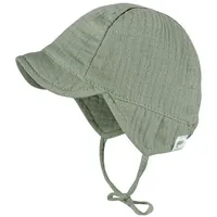 Maximo GOTS Baby-Schildmütze Musselinstoff, Bindeband, Futter, UV 50 43
