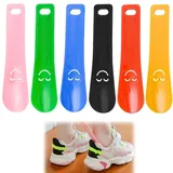 XPEX 6er-Pack kleine Schuhlöffel, Mini-Schuhlöffel, Kunststoff-Schuhlöffel, 15 x 3,7 cm große Schuhlöffel