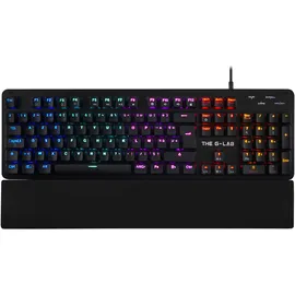 THE G-LAB Keyz Carbon-E RGB Mechanische Gaming-Tastatur (Blauer Schalter) (schwarz)