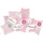 Frau Wundervoll Adventskalender zum Befüllen rosa Sterne und Streifen 15x11x4,5cm
