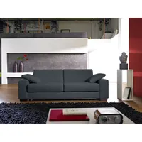 Bali Schlafsofa "Norwalk" Sofas Gr. 160cm x 200cm, Flachgewebe, Basic: Gitterrostunterfederung-Kaltschaummatratze, blau (blau, anthrazit) Dauerschlaffunktion, mit Unterfederung Lattenrost und Matratze