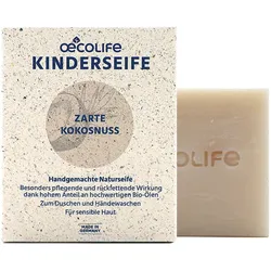 Feste Naturseife zarte Kokosnuss (Kinderseife)