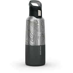 Trinkflasche 0,8 l Isolierflasche Edelstahl LTD Wandern - MH500 schwarz, grau, EINHEITSGRÖSSE