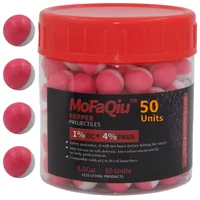 50 Cal-Pfefferkugeln (1 % OC+4 % PAVA), Nanopulver, Bruchrillen-Design, Laserschweißen, Pfefferpulver-Kugeln, Pfeffer-Selbstverteidigungsbälle, kompatibel mit allen 50 Kaliber-Pfefferkugeln