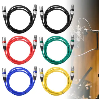 BYZESTY 6Pcs XLR kabel, DMX kabel, Mikrofonkabel XLR, Mikrofon XLR Symmetrisch Audio Verlängerungskabel 3-Poligen Adapter XLR Stecker Auf Buchse Kabel, Für Studio Recorder, Mikrofon, Mixer