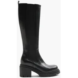Leder Stiefel - Damen - schwarz