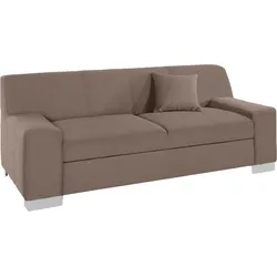 2-Sitzer DOMO COLLECTION "Bero", beige, B:193cm H:74cm T:85cm, Zierkissen: Im jeweiligen Bezugsstoff, Struktur fein (100% Polyester), Feinstruktur (100% Polyester), Luxus-Microfaser (100% Polyester), Sofas