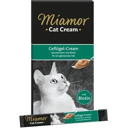 Miamor Cat Cream mit Geflügel 90g (6x15g) Snack für ein glänzendes Fell
