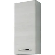 Saphir Hängeschrank SAPHIR "Quickset Wand-Badschrank 30 cm breit mit 1 Tür und 2 Glas-Einlegeböden", weiß (eiche weiß, eiche weiß), B:30cm H:70cm T:20cm, Holzwerkstoff, Schränke, Hängeschrank, Badezimmer-Hängeschrank inkl. Türdämpfer, Griffe in Chrom Glanz