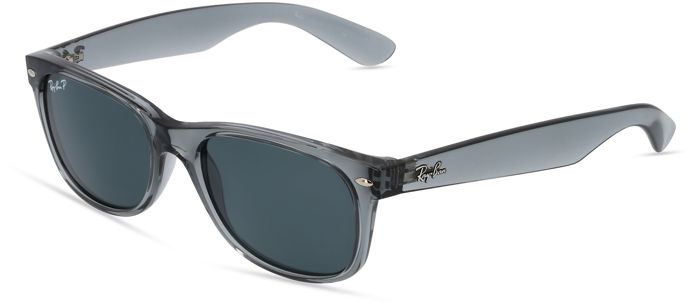 Ray-Ban RB 2132 NEW WAYFARER Unisex-Sonnenbrille Vollrand Eckig Kunststoff-Gestell, grau