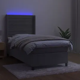 vidaXL Boxspringbett 100 x 200 cm Hellgrau