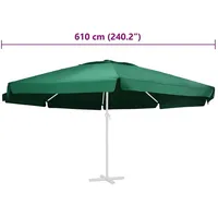 vidaXL Ersatzbezug Sonnenschirm Polyester 610 cm Grün