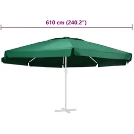 vidaXL Ersatzbezug Sonnenschirm Polyester 610 cm Grün