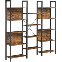 VASAGLE Bücherregal 158 x 24 x 166 cm Braun-Schwarz