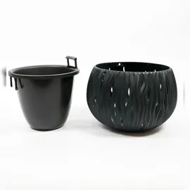 Prosperplast Blumentopf anthrazit Keramik 1 Stück(e)