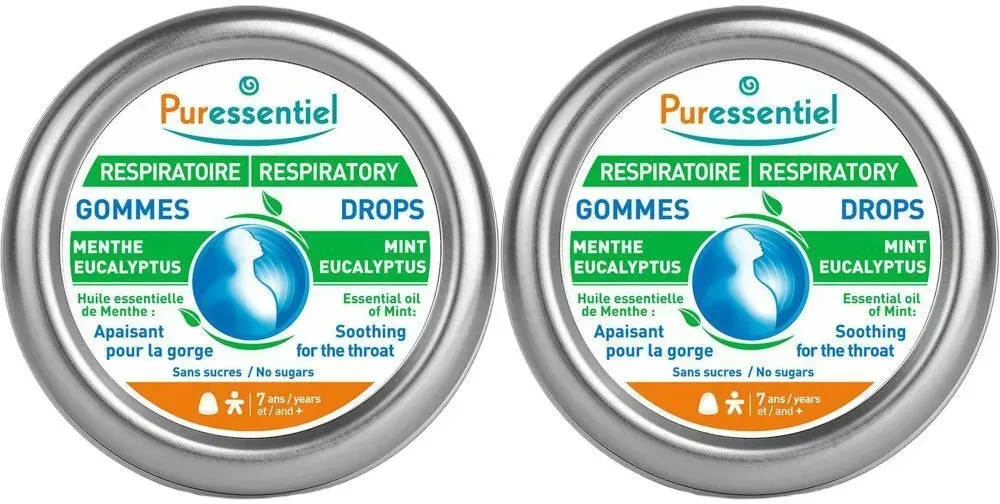 Puressentiel Respiratorische Kaugummis Minze-Eukalyptus Atmungsaktiv - 45 g