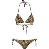 URBAN CLASSICS Animal Print Bikini Yellow / Black L