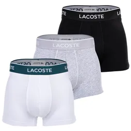 Lacoste Casual Black Trunks black/white/grey chine XL 3er Pack