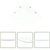 The Living Store Eckregale 2 Stk. mit Verchromten Halterungen Glas Transparent - Wandregal - Eckregal - Glasregal - Regalset - Wohnwandregal