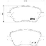 Brembo Bremsbelagsatz, Scheibenbremse P24151X