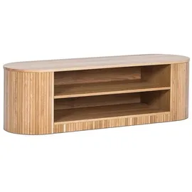 JVmoebel Elegantes Lowboard 48 cm x 48 cm Braun Holz