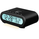 Logilink SC0121 - Radio-Wecker, Anzeige von Temperatur und Luftfeuchtigkeit, Einschlaf-Timer, inkl. USB Port zum Aufladen von z.B. Handy/Tablet/eReader