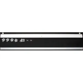 VISION S 5540, 2er-Set Schiebegardine ROM, halb-transparenter Stoff in Bambus-Optik, 2X 260x60 cm, Farbe:grau