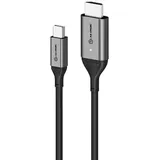 Alogic Displayport-Kabel Mini 1. -> HDMI 2.0 4K 60Hz 2 m Grau