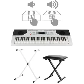 FunKey 61 Edition Touch weiß Set inkl. Keyboardständer - Bank