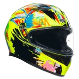 AGV K3 Rossi Winter Test 2019, Integralhelm - Neon-Gelb/Schwarz/Rot/Blau - XL