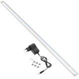 WEBMARKETPOINT TELEFUNKEN - Led Unterbauleuchte 87,3 Cm, Küche, Led Leiste Küchenschrank, Werkstattlampe, Ir-Bewegungssensor, Neutralweißes Licht, 10 W,1100 Lm, Silberfarbig