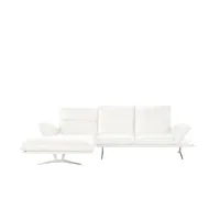 KOINOR Ecksofa Echtleder Francis , weiß , Maße (cm): B: 284 H: 93 T: 159.0
