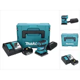 Makita DBO 480 RT1J Akku Schwingschleifer 18 V 112 x 102 mm + 1x Akku 5,0 Ah + Ladegerät + Makpac