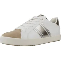 GEOX D BLOMIEE F Sneaker, White/LT BEIGE, 36