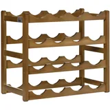 Homcom Weinregal Braun, Naturmaterialien, 23.5x38x43 cm Wohnzimmer, Regale, Weinregale