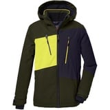 KILLTEC Jungen Skijacke/Funktionsjacke mit abnehmbarer Kapuze und Schneefang, wasserdicht KSW 174 BYS SKI JCKT, dunkeloliv, 176, 39896-000