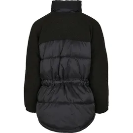 URBAN CLASSICS Ladies Sherpa Mix Puffer Jacket - schwarz