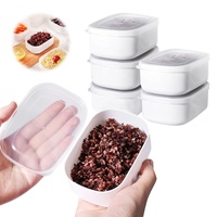 Einfrieren Behälter Kleine Dosen mit Deckel Plastik Meal Prep Boxen Gefrierdosen Set zum Aufbewahren von Lebensmitteln, Obst 6 Stück