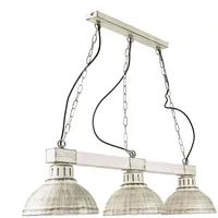Licht-Erlebnisse Hakon 3-flg. E27 60 cm Shabby Weiß Holz