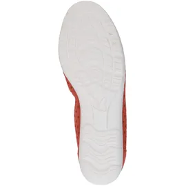 CAPRICE Damen Ballerinas aus Leder Bequem, Orange Suede), 38 EU