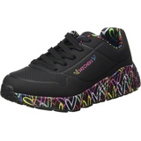 SKECHERS Mädchen Uno Lite Lovely Luv Sneaker, Black Synthetic Multi Trim, 27 EU