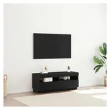 vidaXL TV-Schränk 100 x 35 x 40 cm Schwarz Holzwerkstoff