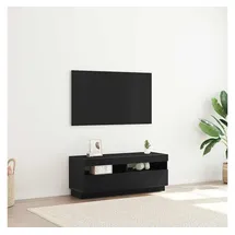 vidaXL TV-Schränk 100 x 35 x 40 cm Schwarz Holzwerkstoff