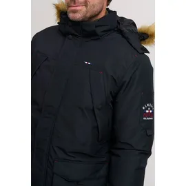 FQ1924 FQAegir Herren Winterparka Parka Winterjacke mit Stehkragen - Schwarz - L